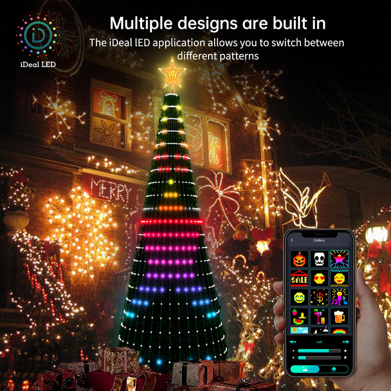 Christmas Tree with String Lighting Decoration