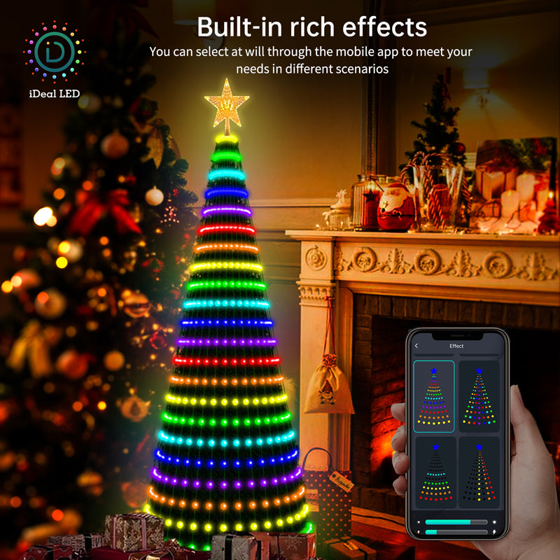 Christmas Tree with String Lighting Decoration